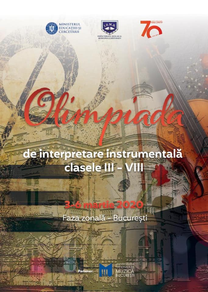 Olimpiada de interpretare instrumentala clasele III-VIII, Bucuresti 2020